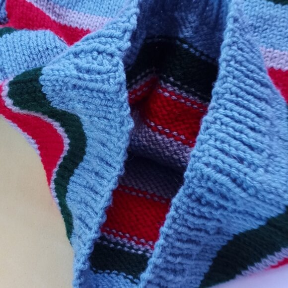 Vintage Kids Handmade Knitted Fisherman Crewneck Sweater - Picture 6 of 6